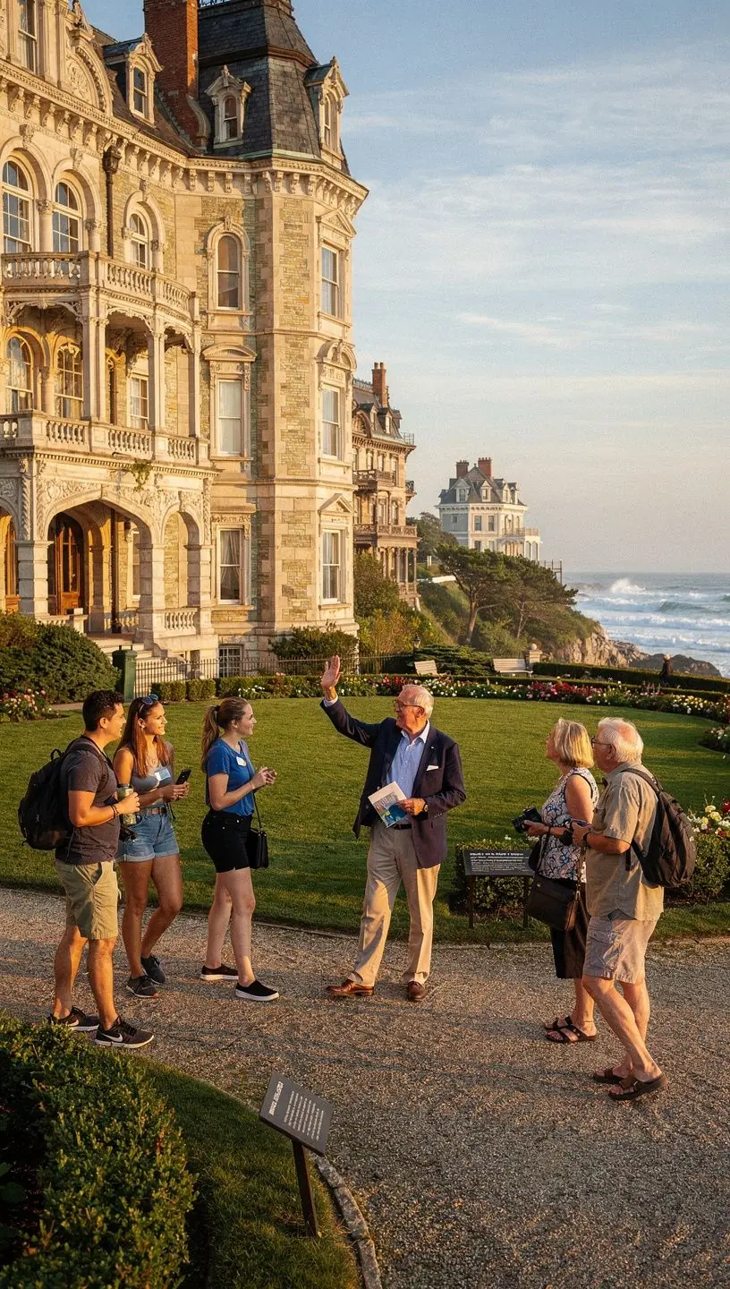 Grupa turystów podziwiająca zabytkową architekturę w Waszyngtonie podczas wycieczki z przewodnikiem.